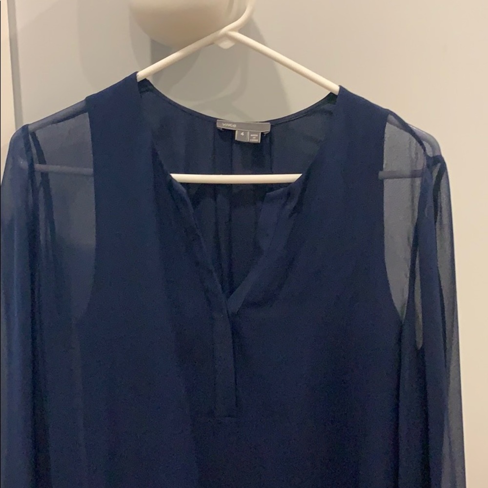 Vince sheer sleeve tunic